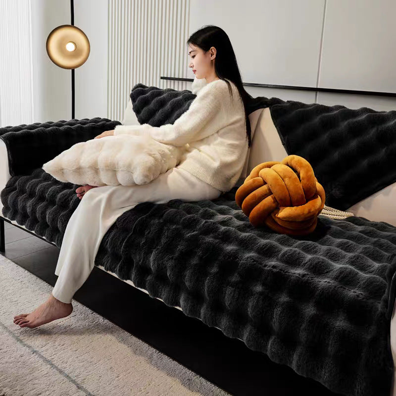 Plush Sofa Cushion Cover