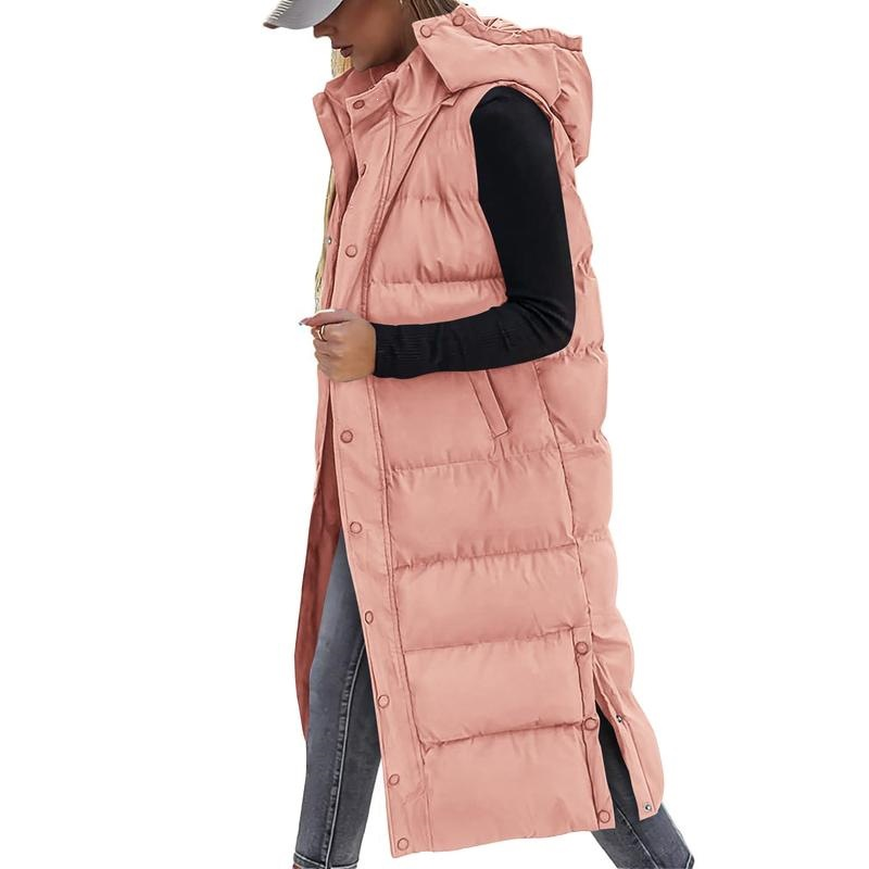 Women's Longline Hooded Zip Vest