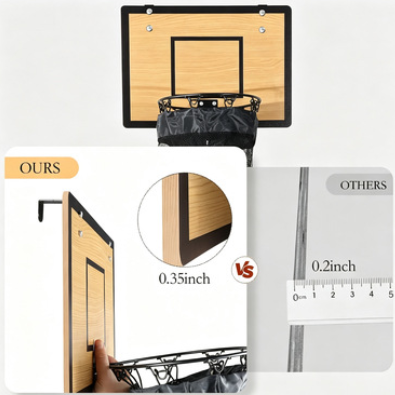 Wall-Mounted Basketball Hoop Laundry Basket