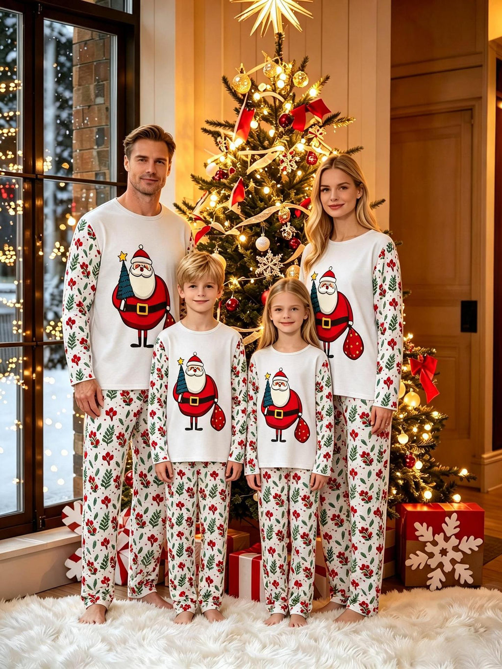 Pijamale de Crăciun asortate pentru toată familia