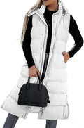 Women's Longline Hooded Padded Vest