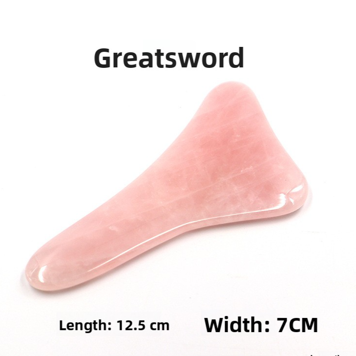 Rose Quartz Gua Sha Massage Stones