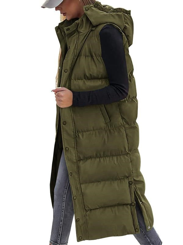 Women's Longline Hooded Zip Vest