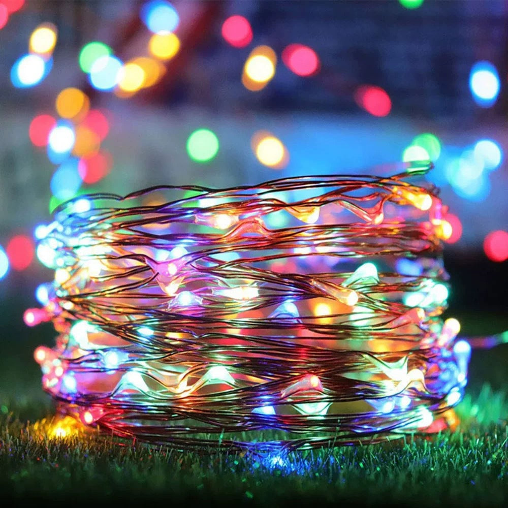 Solar LED Copper Wire String Lights