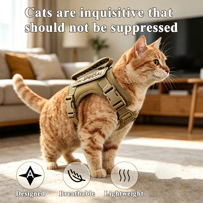 Adjustable Mesh Pet Harness with Grab Handle