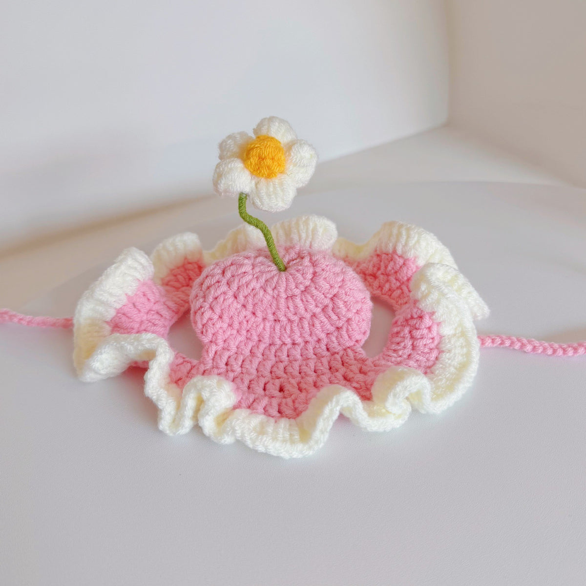 Crochet Pet Hat & Collar Costume Set - image 37