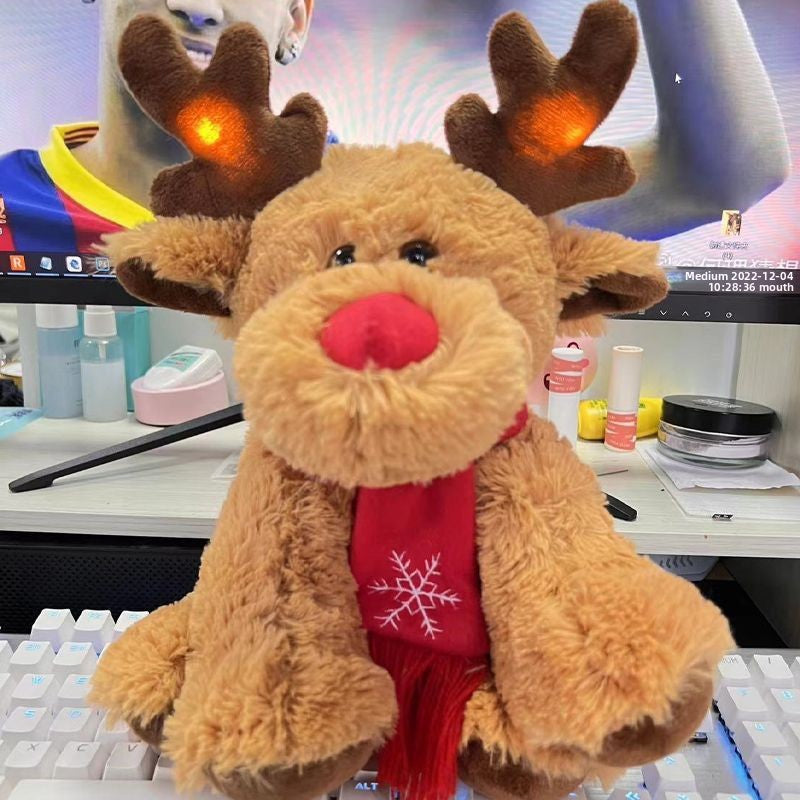 Jucărie de pluș ren de Crăciun, 28 cm