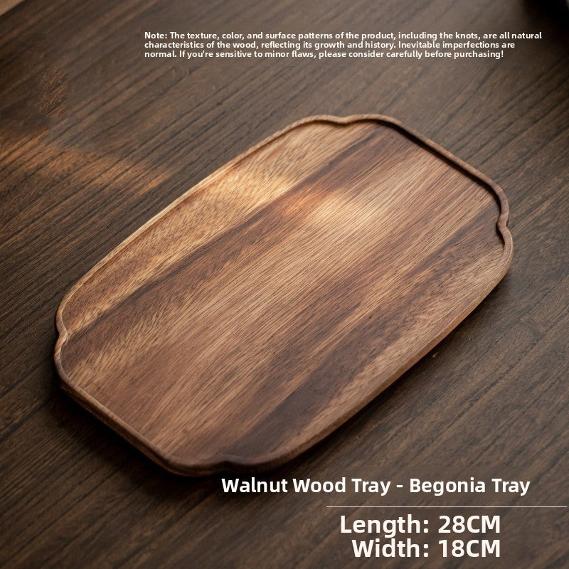 Walnut Wood Tea Tray with Pot Holder - image 11