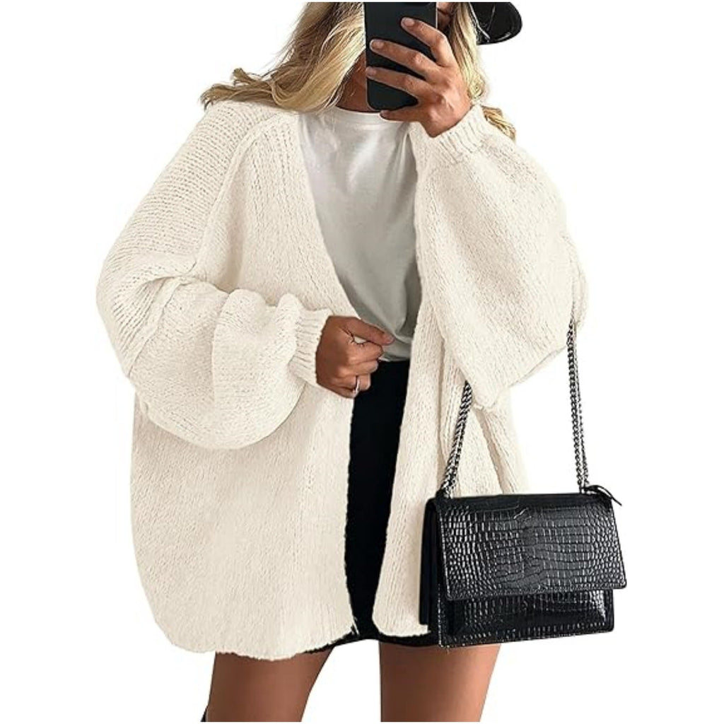 Women's Textured Long-Sleeve Open-Front Cardigan - view 4