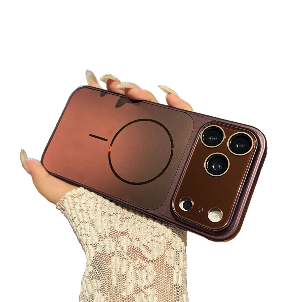 Flowing Light Magnetic Phone Case with Large Window Design