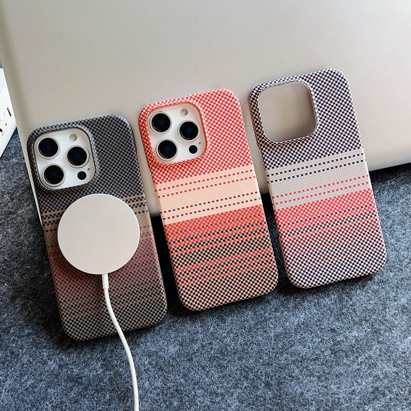 Matte Magnetic Phone Case with Carbon Fiber Texture