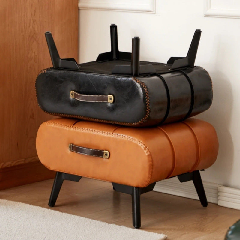 Cushioned Entryway Shoe Stool
