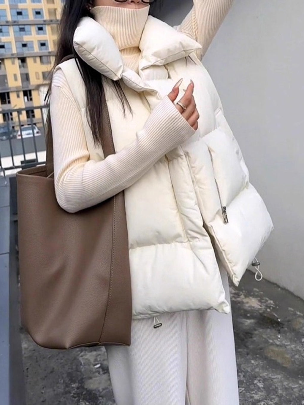 Women's Padded Stand-Collar Vest