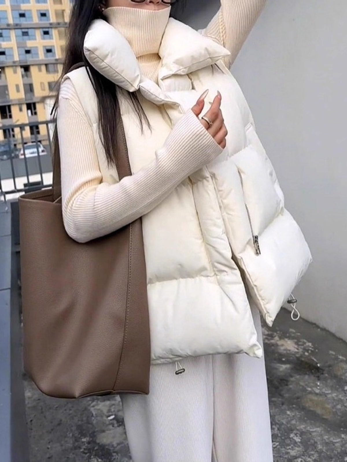 Women's Padded Stand-Collar Vest