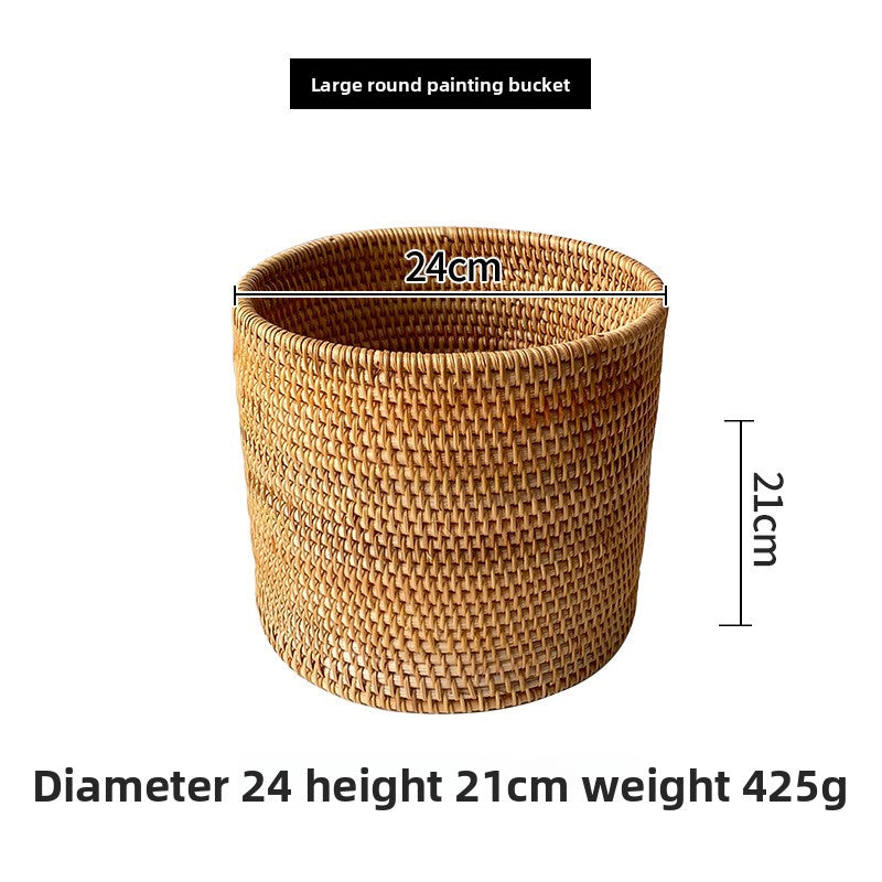 Handwoven Rattan Storage Basket