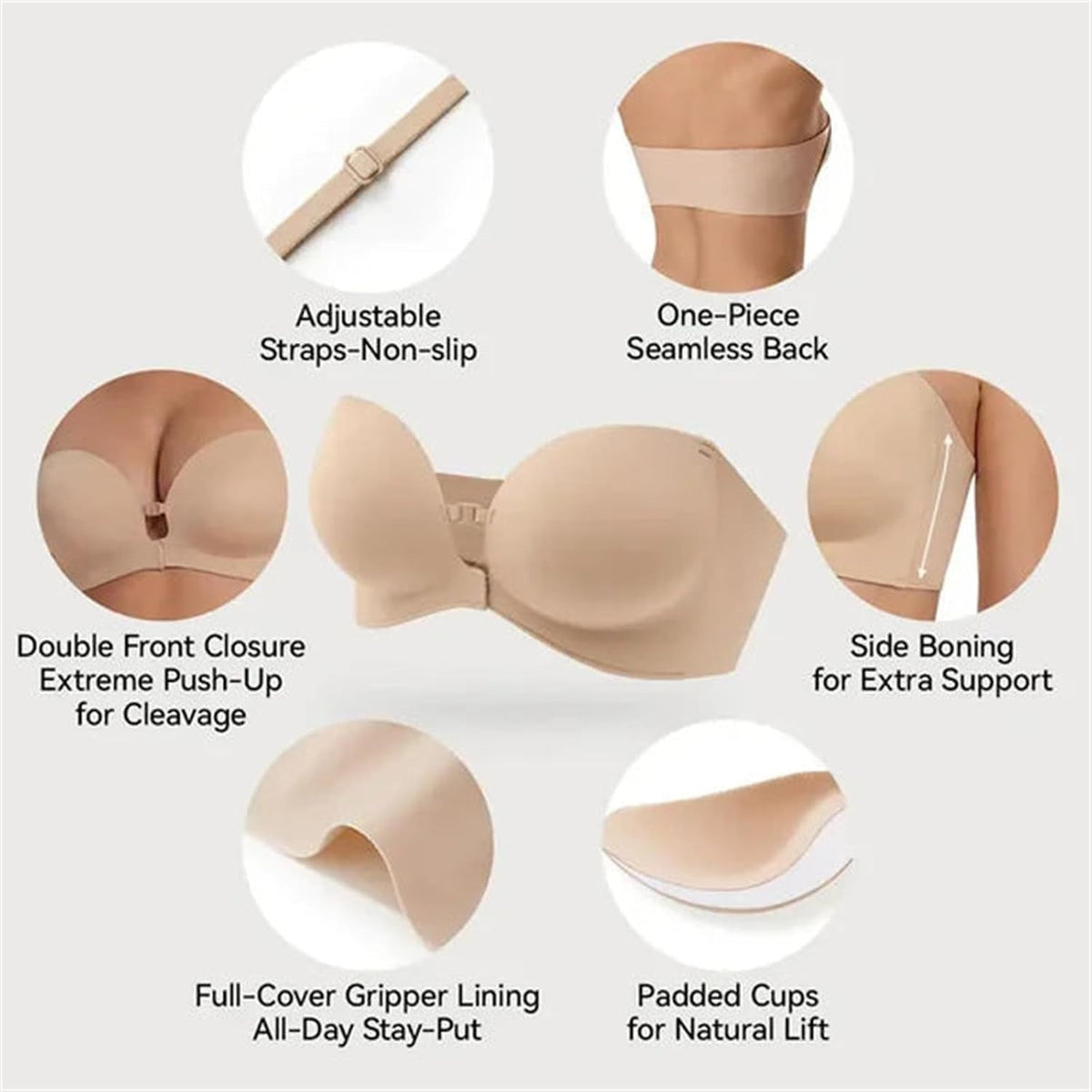 Convertible Strapless Push-Up Bra - product view 3