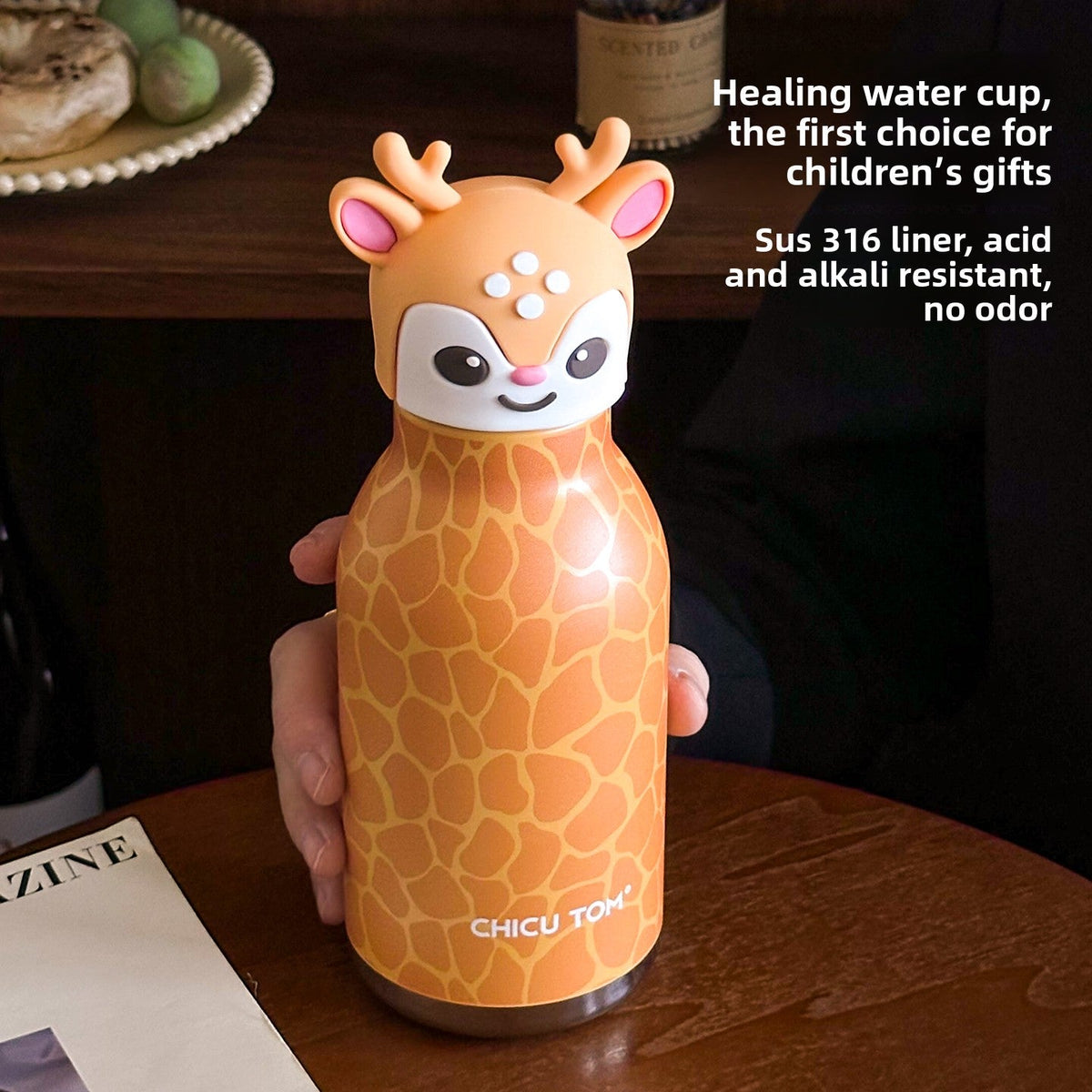 480 ml Animal Insulated Straw Cup - product view 4