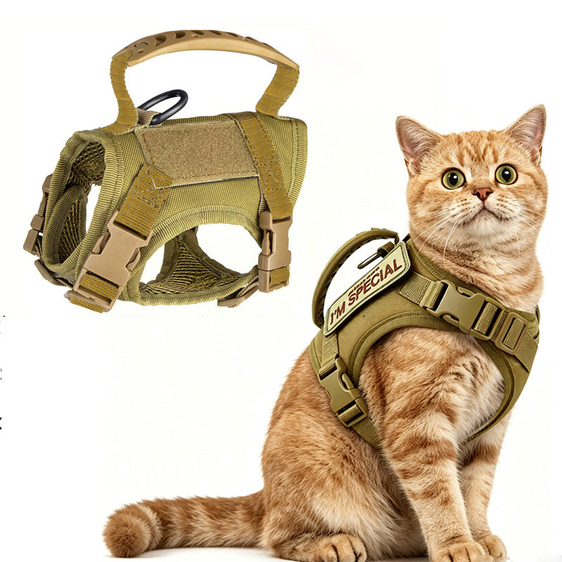 Adjustable Mesh Pet Harness with Grab Handle