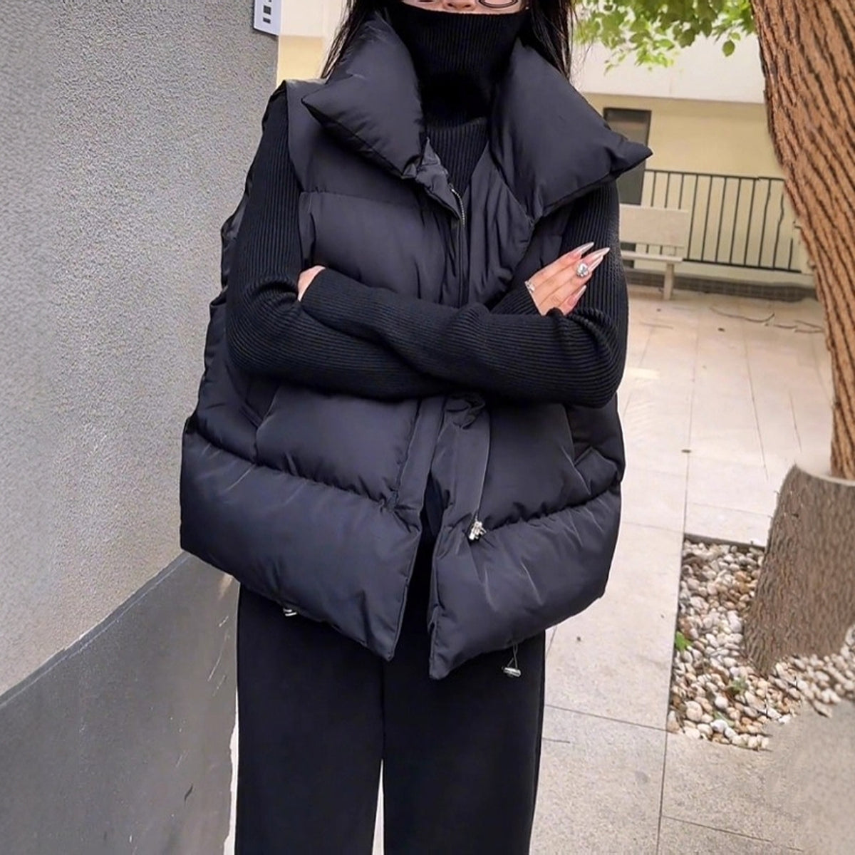 Women's Padded Stand-Collar Vest