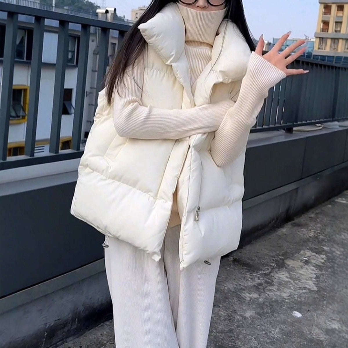 Women's Padded Stand-Collar Vest