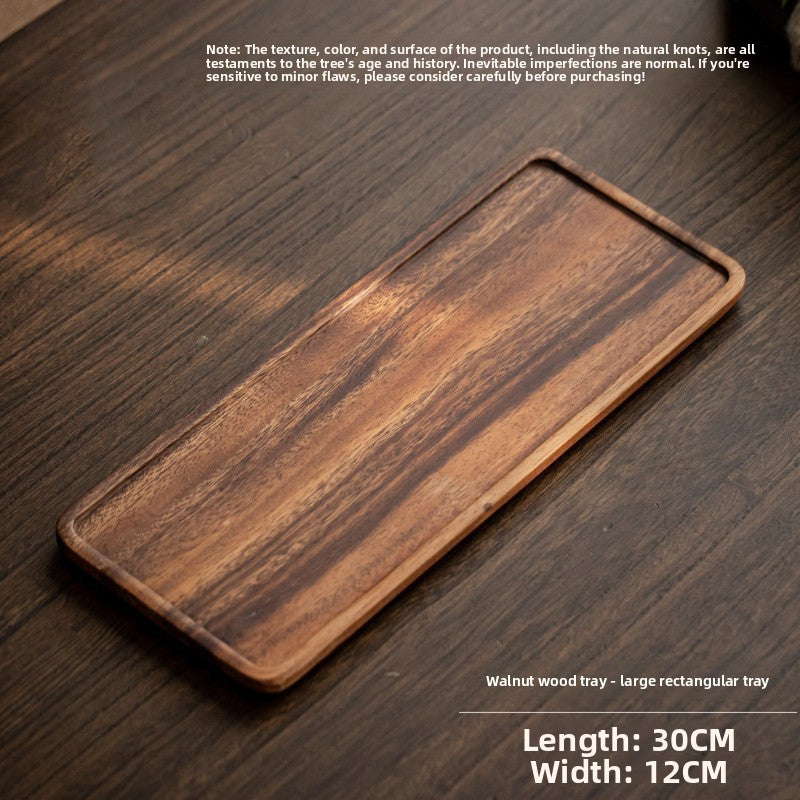 Walnut Wood Tea Tray with Pot Holder - image 7
