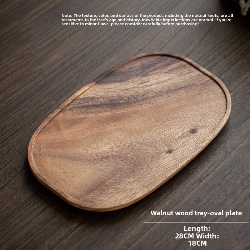 Walnut Wood Tea Tray with Pot Holder - image 10