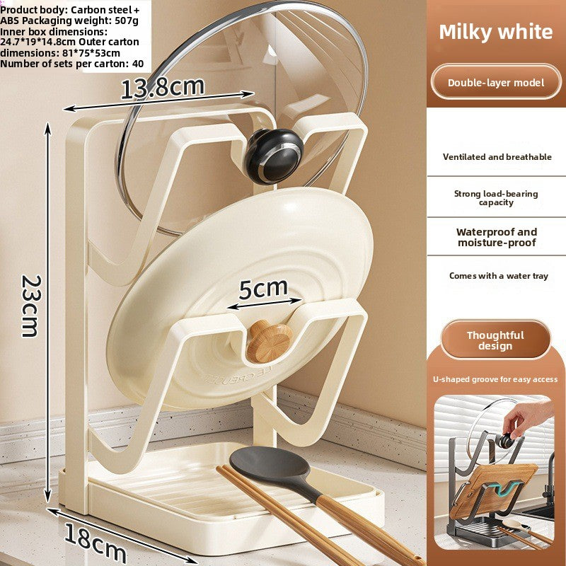 Kitchen Pot Lid & Cutting Board Organizer