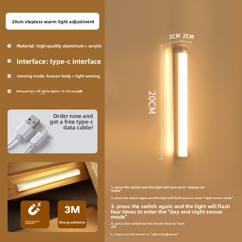 Ultra-Thin Rechargeable Motion Sensor LED Light Strip