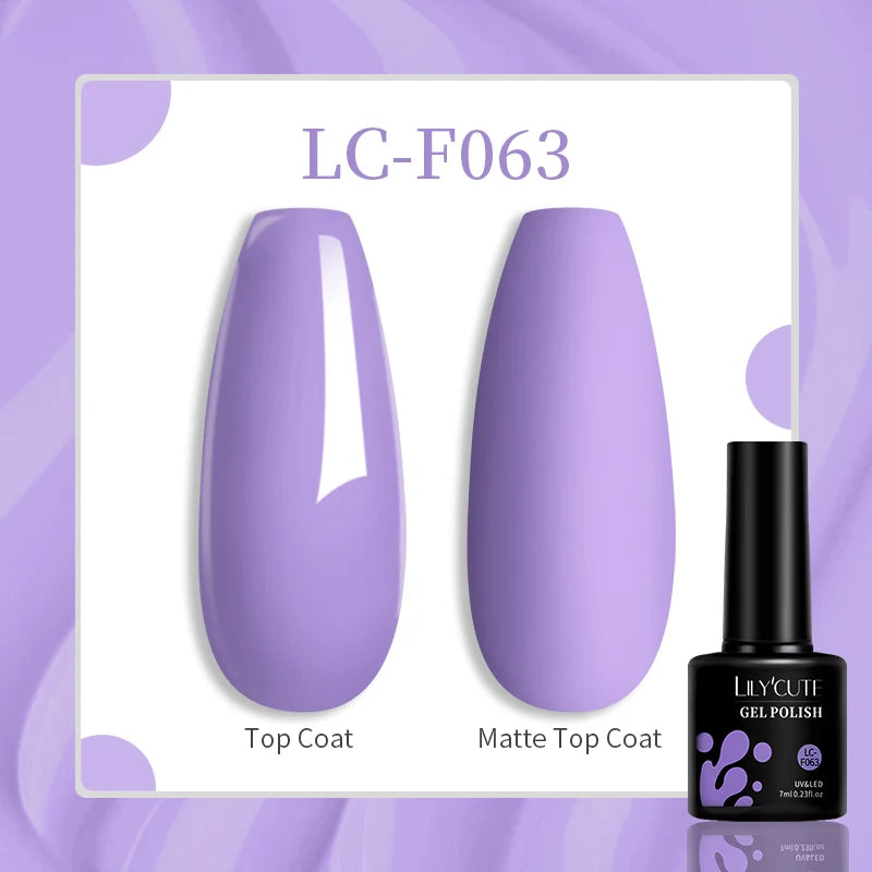 Lac de unghii cu gel LILYCUTE, sclipici roșu închis, 7 ml