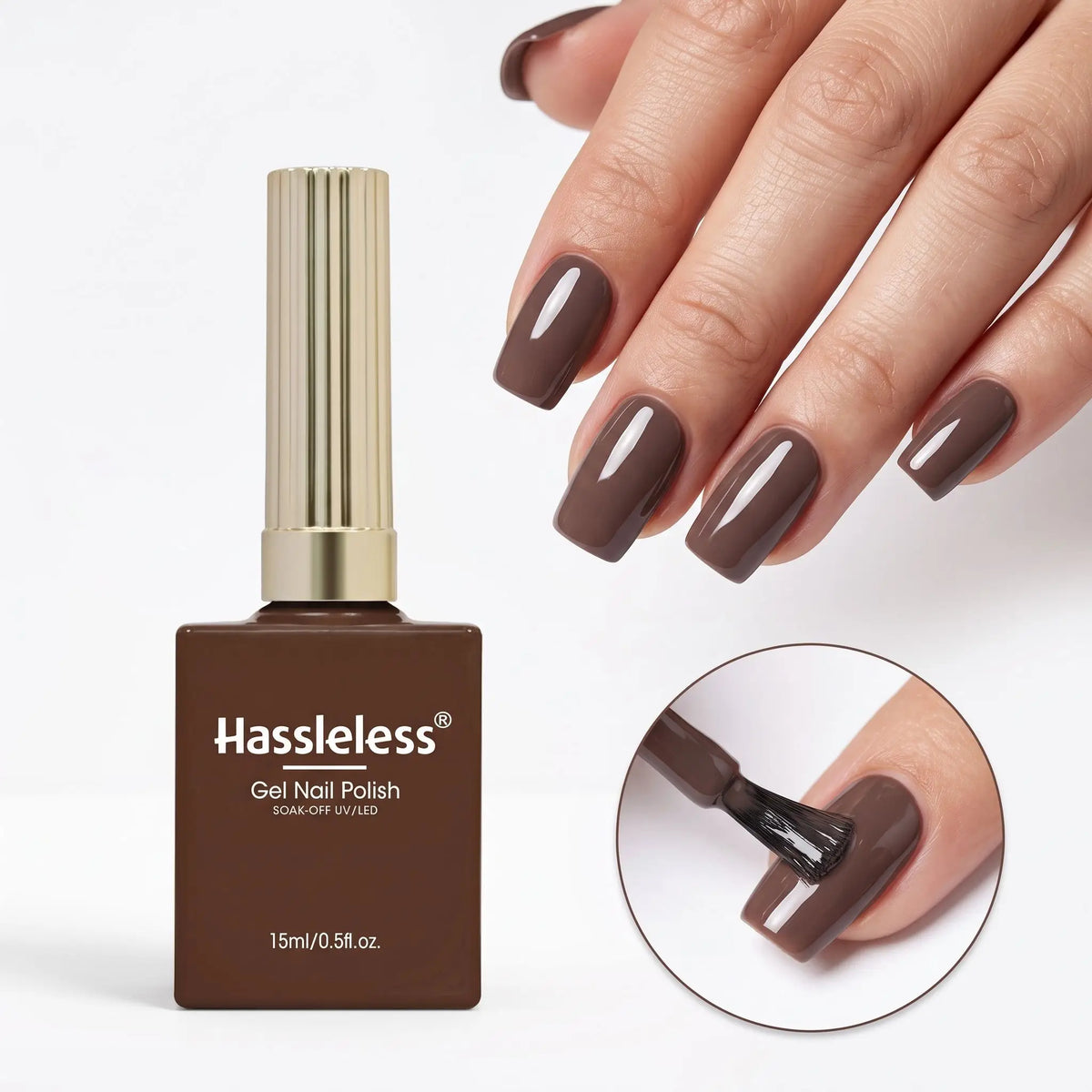 Brown Gel Nail Polish, 0.5 oz - product image 3