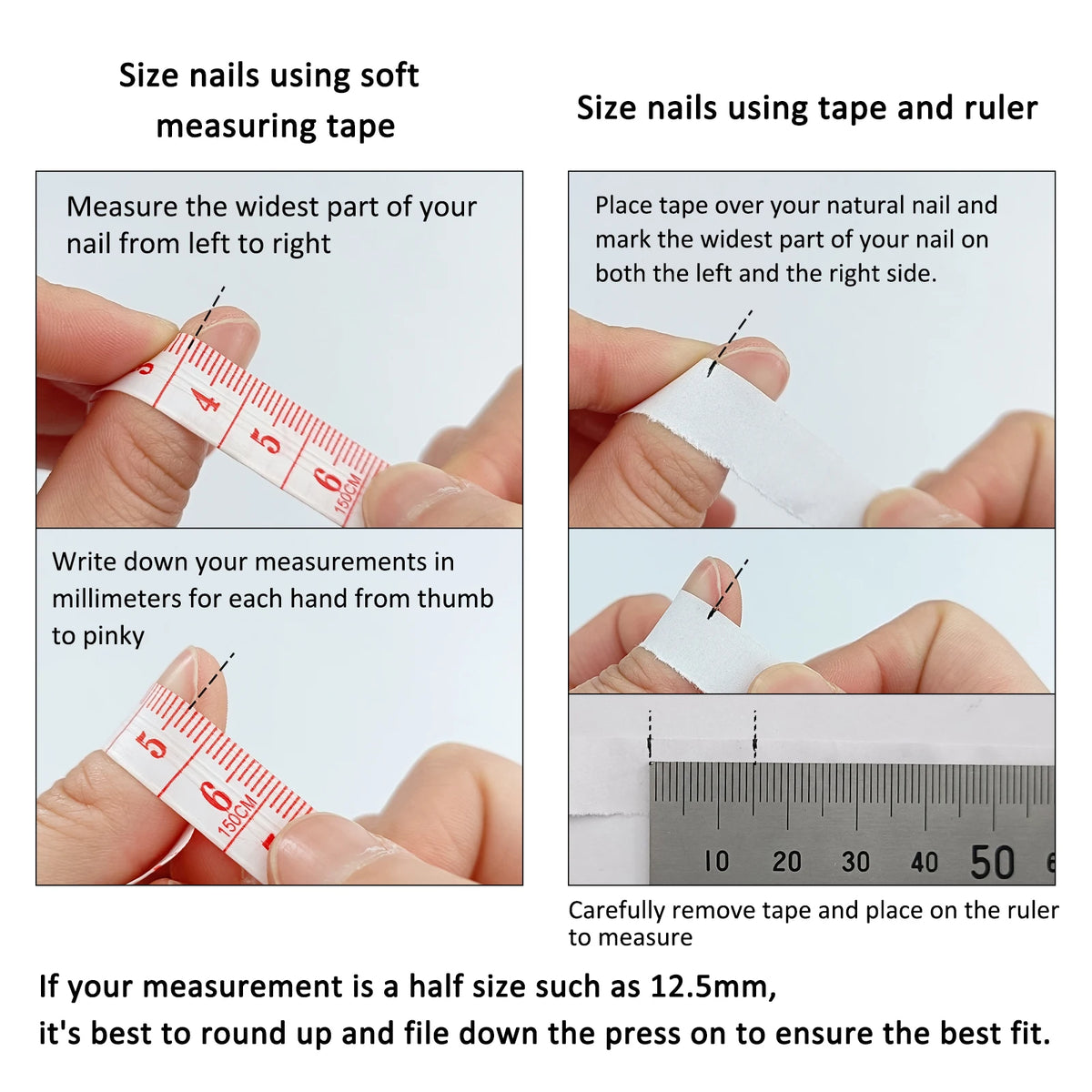 Glitter Heart Press-On Nails, 10-Piece Set - product image 2