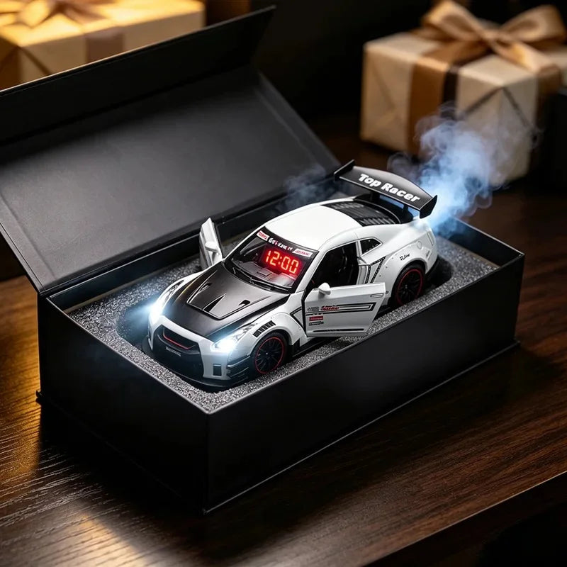 Sports Car Alarm Clock with Engine Sound and Mist Effect