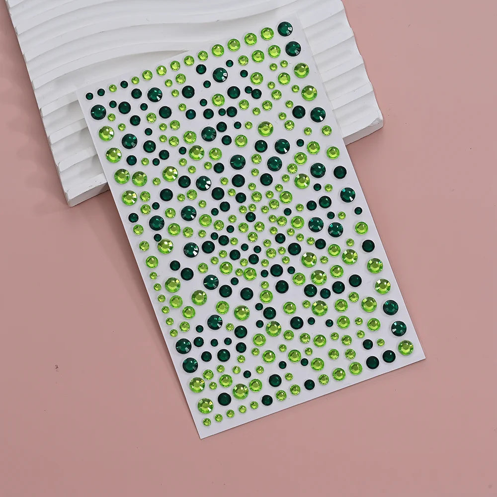 Emerald Green Face Jewel Stickers - product image 4