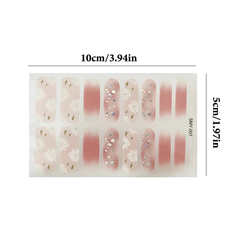 Full-Cover Nail Wrap Stickers, 14-Piece Set - product image 6