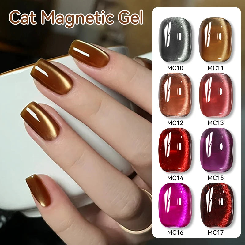 LILYCUTE Gold Coffee Cat-Eye Gel Nail Polish, 7 ml - product image 1