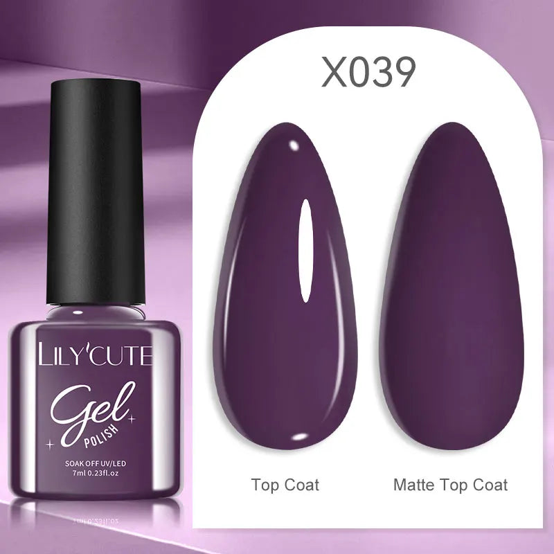 Ojă semipermanentă LILYCUTE Gold Coffee Cat-Eye, 7 ml