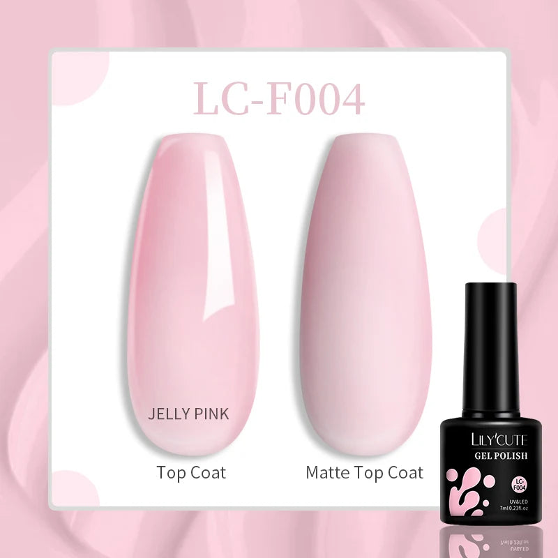 Lac de unghii cu gel LILYCUTE, sclipici roșu închis, 7 ml