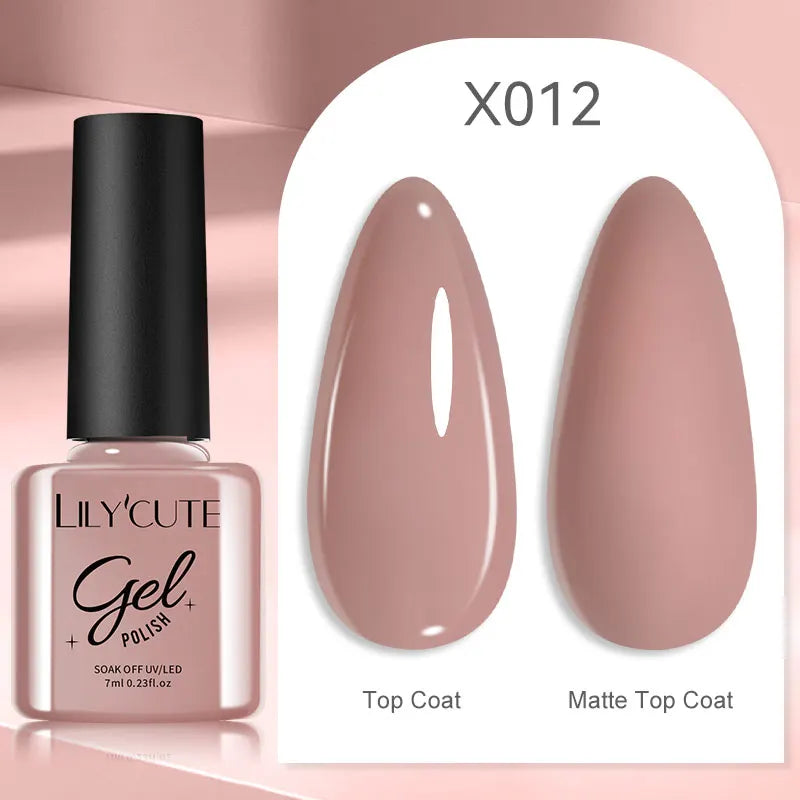 Ojă semipermanentă LILYCUTE Gold Coffee Cat-Eye, 7 ml