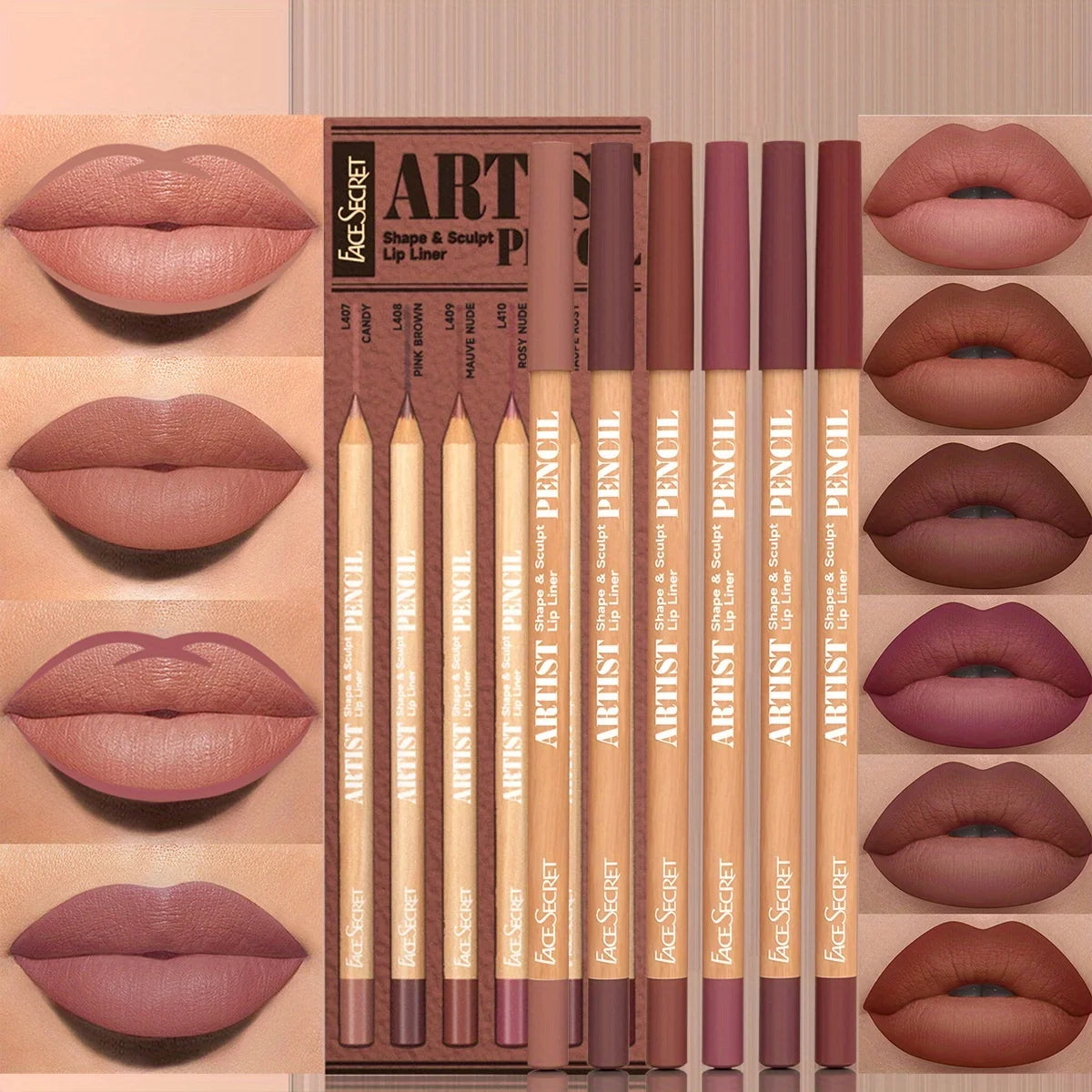 Nude Lip Liner Set, 6 Pieces - product image 2