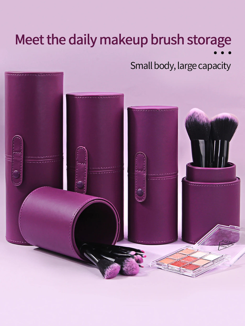 PU Leather Makeup Brush Holder - product image 2