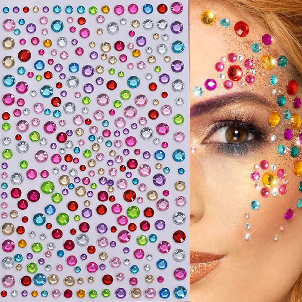 Emerald Green Face Jewel Stickers - product image 7