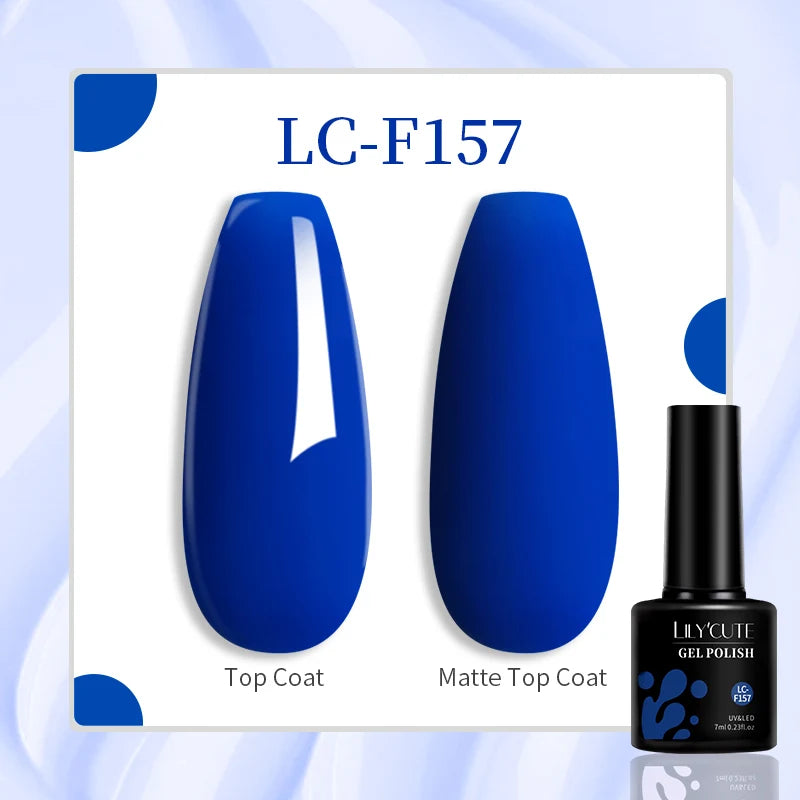 Lac de unghii cu gel LILYCUTE, sclipici roșu închis, 7 ml