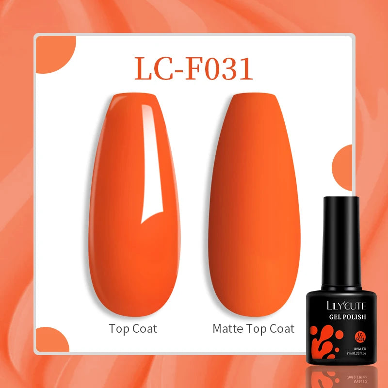 Lac de unghii cu gel LILYCUTE, sclipici roșu închis, 7 ml