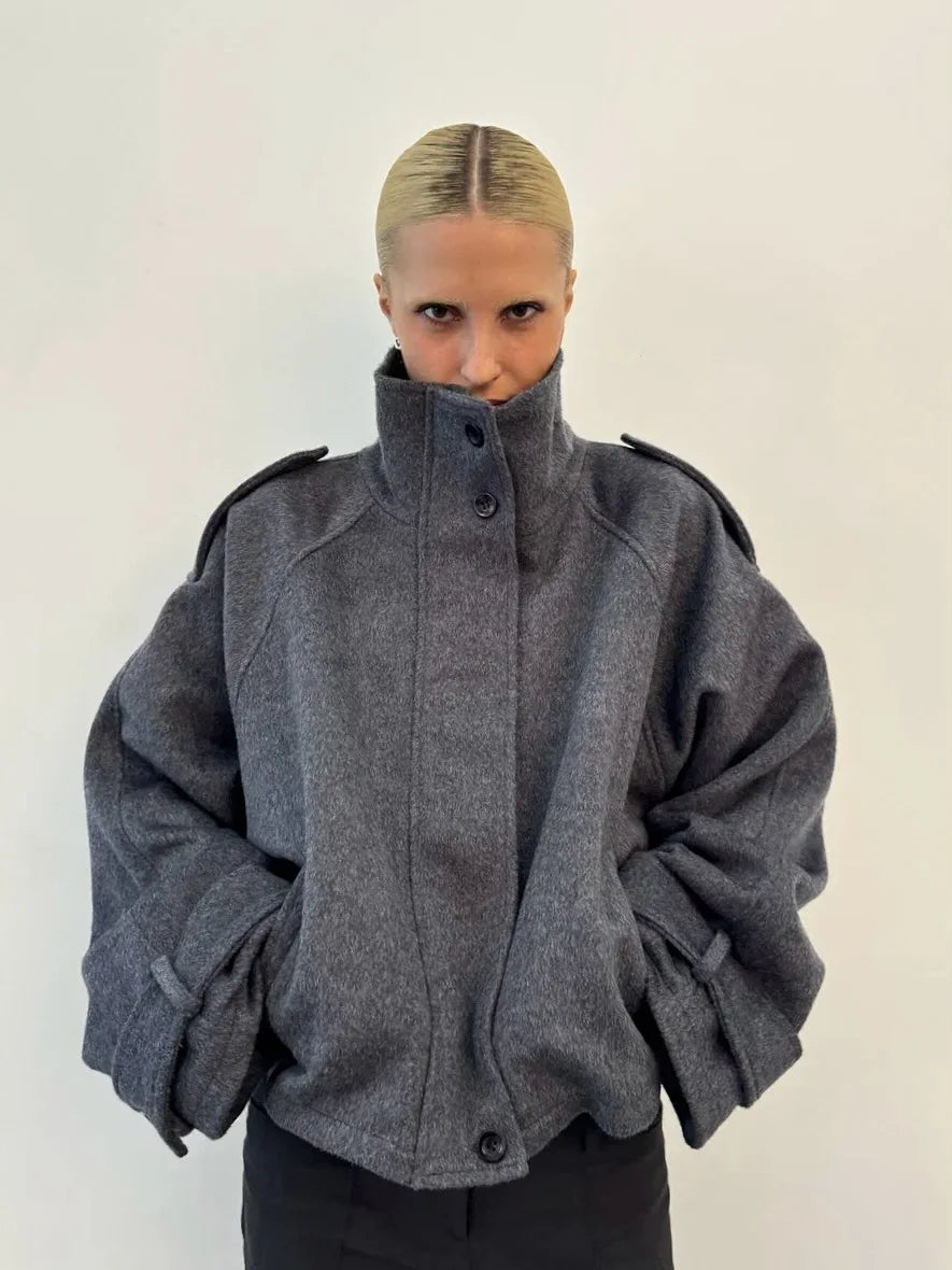 Women's Belted Short Wool-Style Coat - product image 8