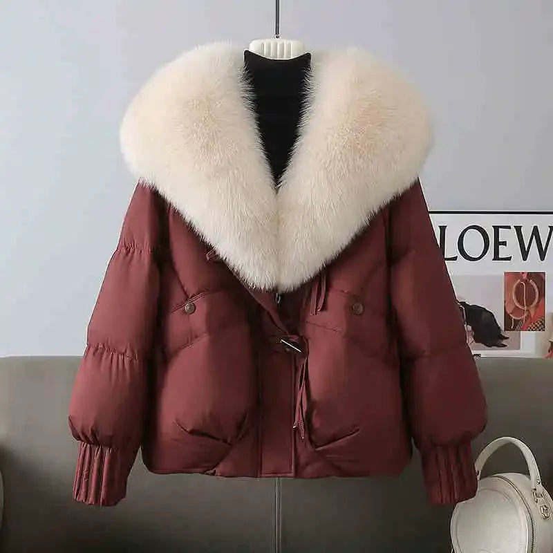 Women's Removable Fur Collar Padded Coat - product image 2