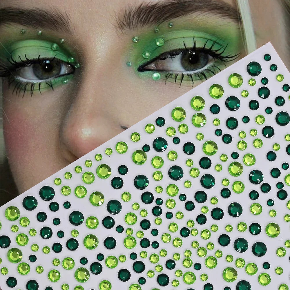 Emerald Green Face Jewel Stickers - product image 1