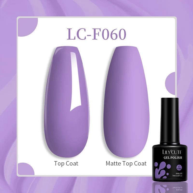 Lac de unghii cu gel LILYCUTE, sclipici roșu închis, 7 ml
