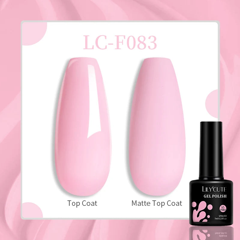 Lac de unghii cu gel LILYCUTE, sclipici roșu închis, 7 ml