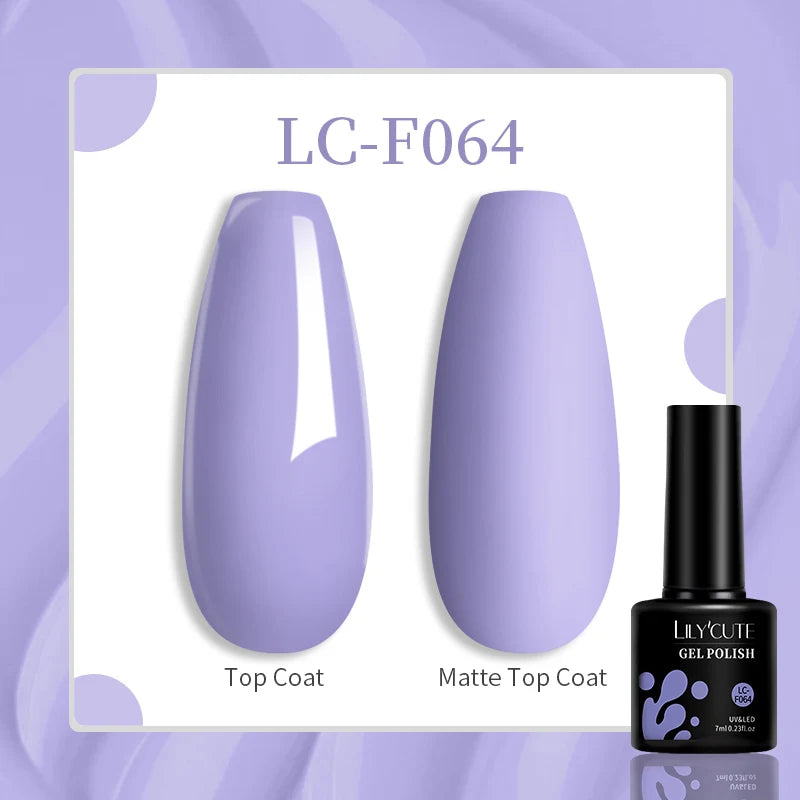 Lac de unghii cu gel LILYCUTE, sclipici roșu închis, 7 ml