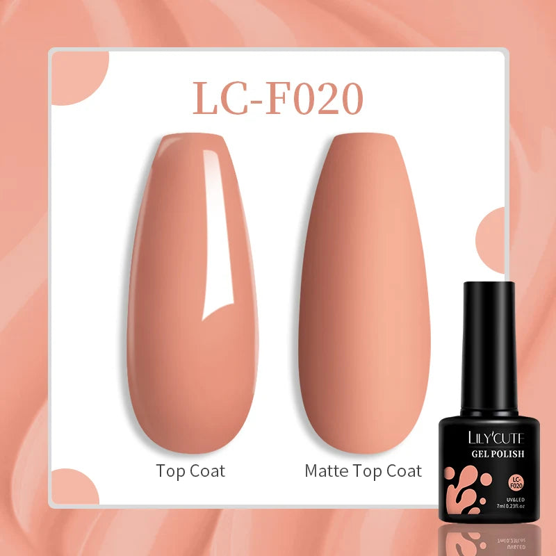 Lac de unghii cu gel LILYCUTE, sclipici roșu închis, 7 ml